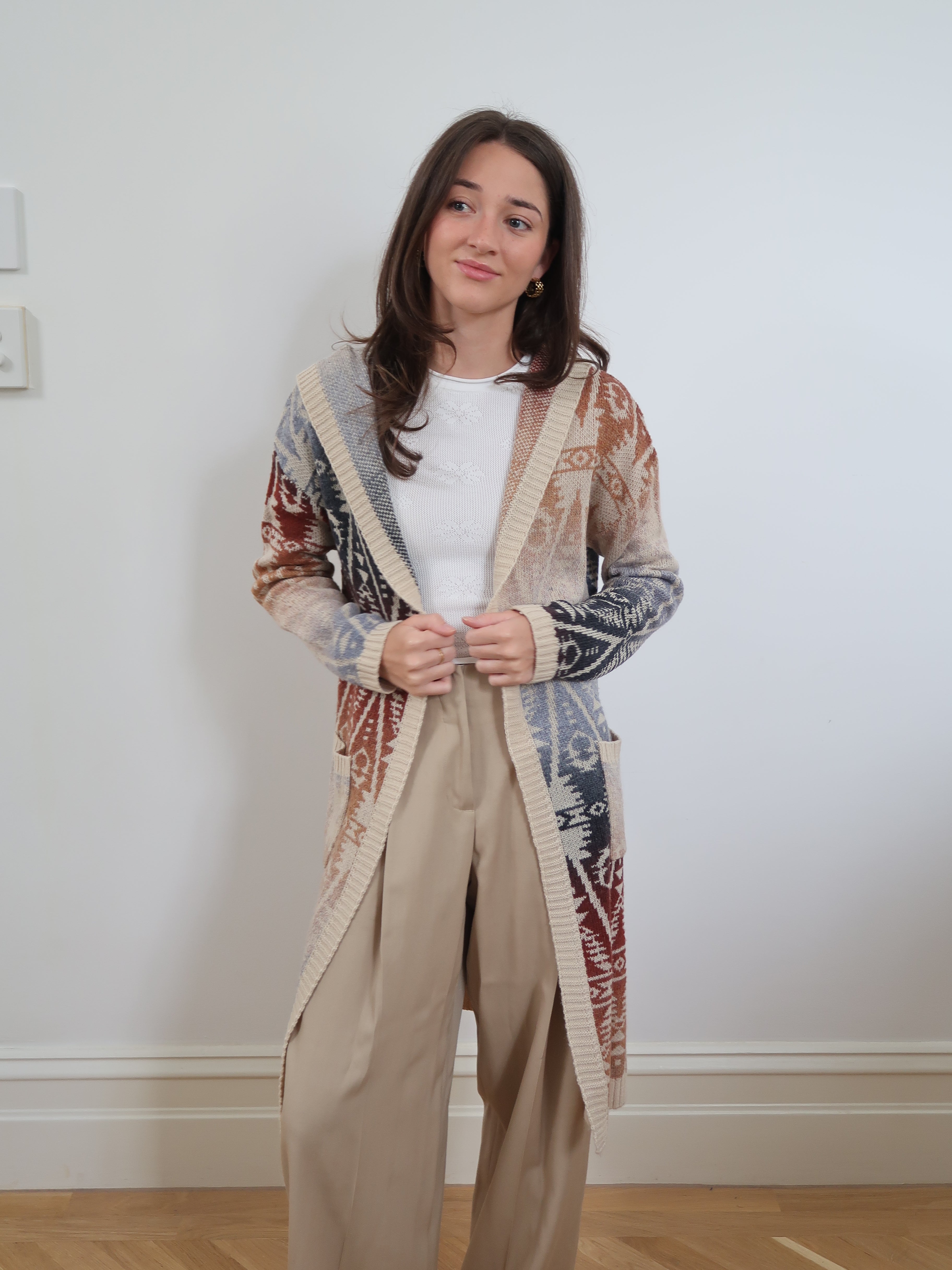 Knitted Long Cardigan - California 23069