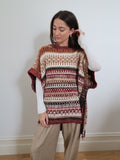 Mid Sleeve Knitted Poncho Gem 24176