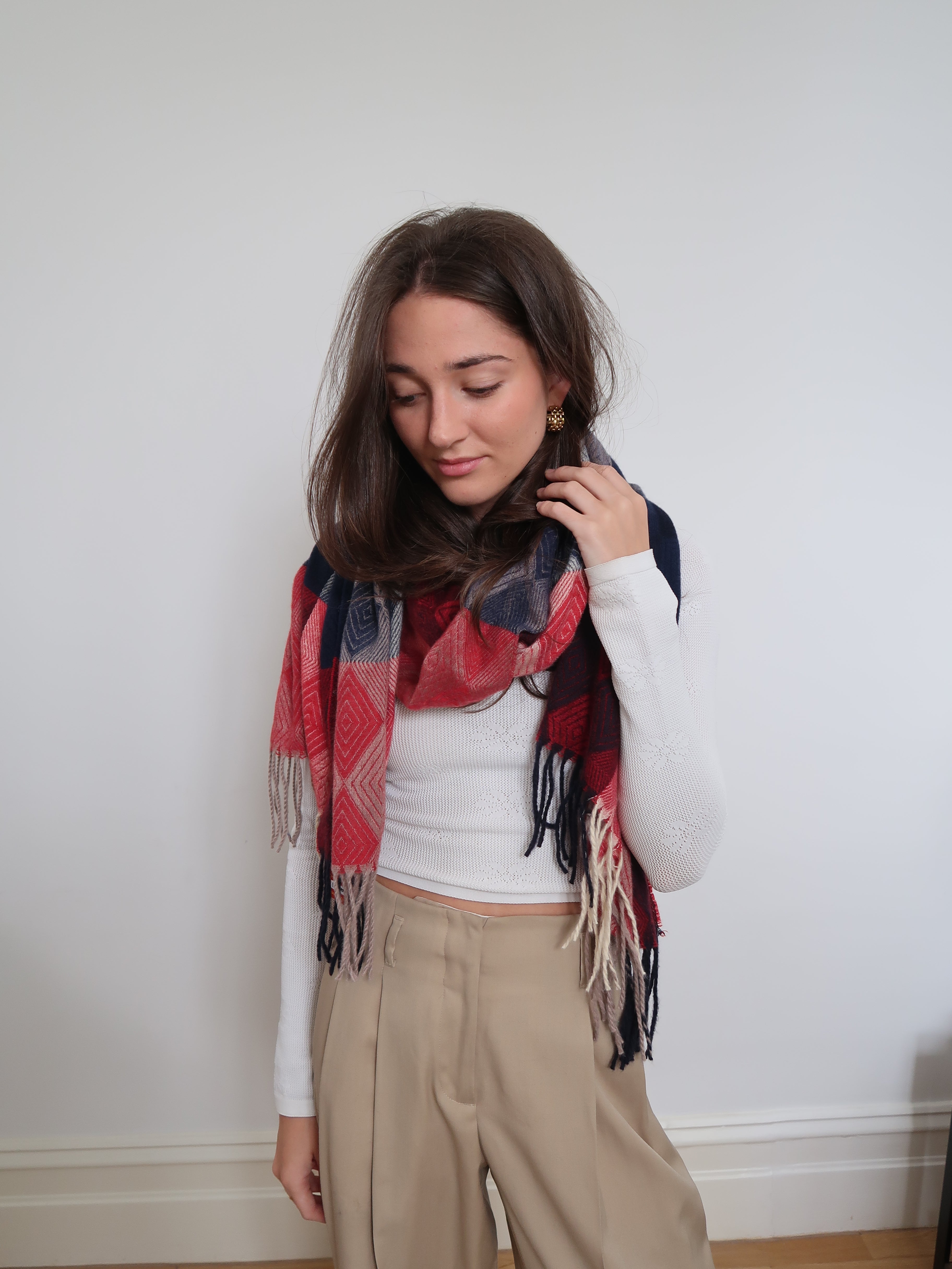 Patterned Winter Scarf - 332603