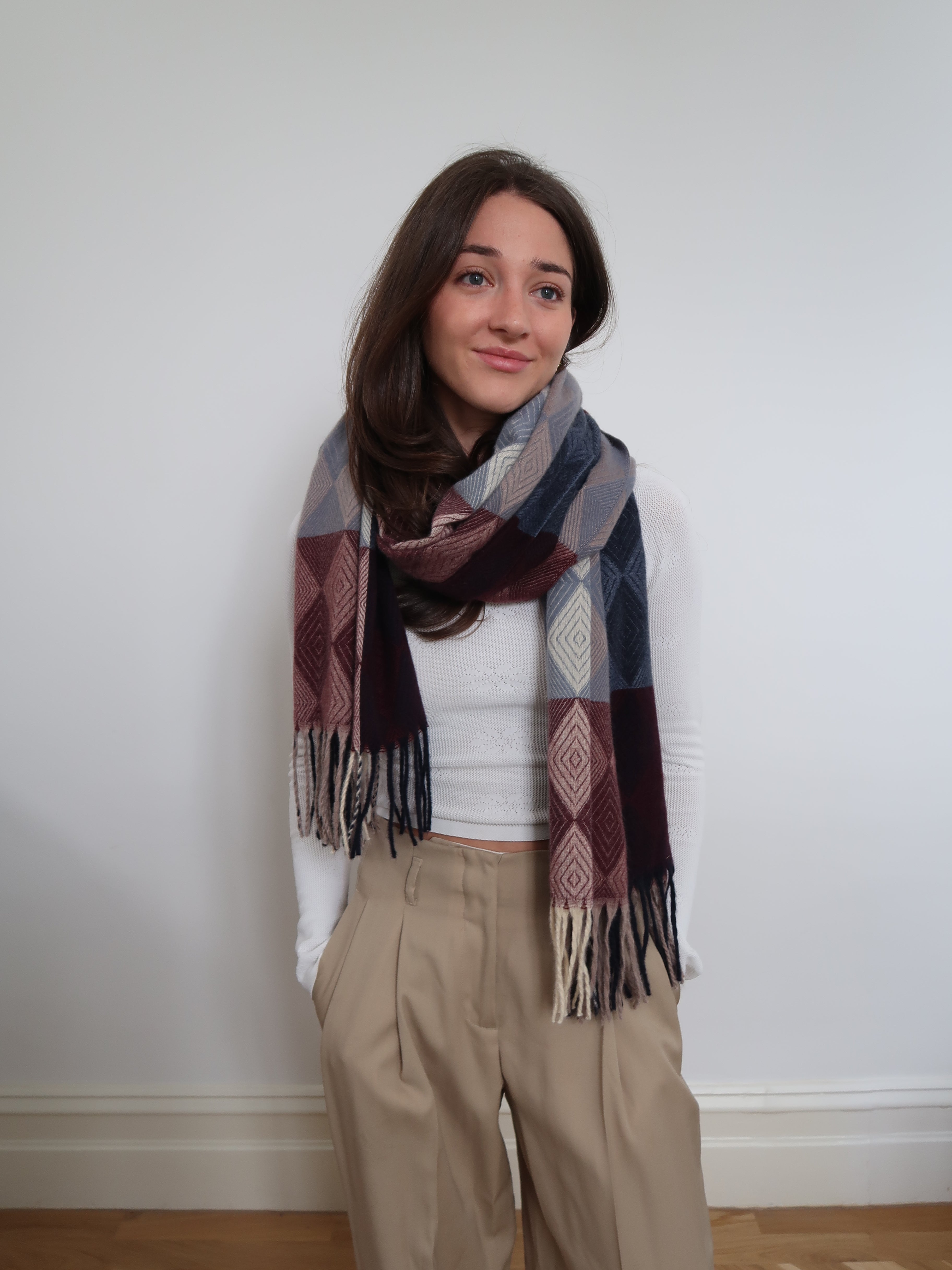 Patterned Winter Scarf - 332603