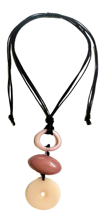 3 Shape Resin Necklace NK-34760