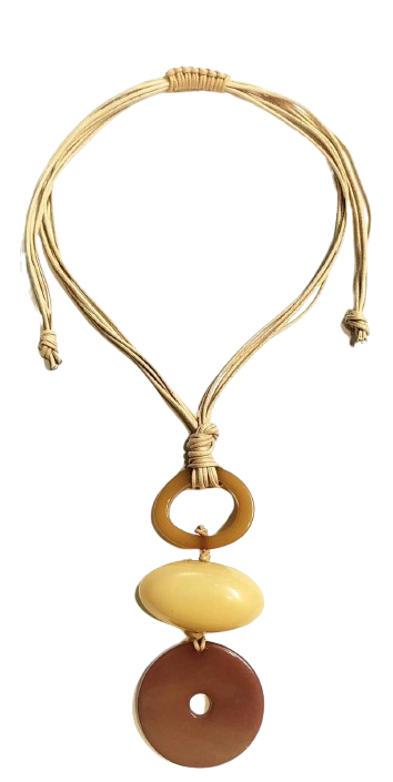 3 Shape Resin Necklace NK-34760