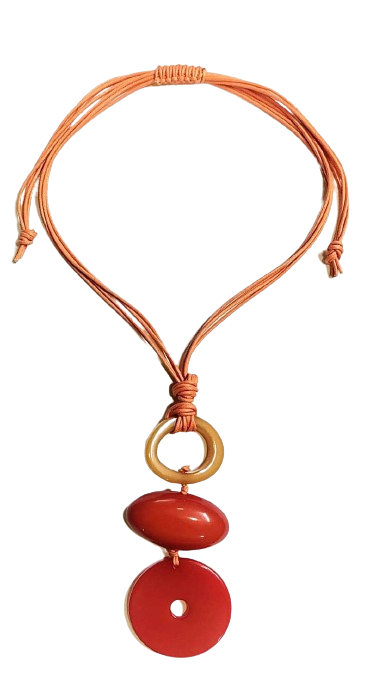 3 Shape Resin Necklace NK-34760