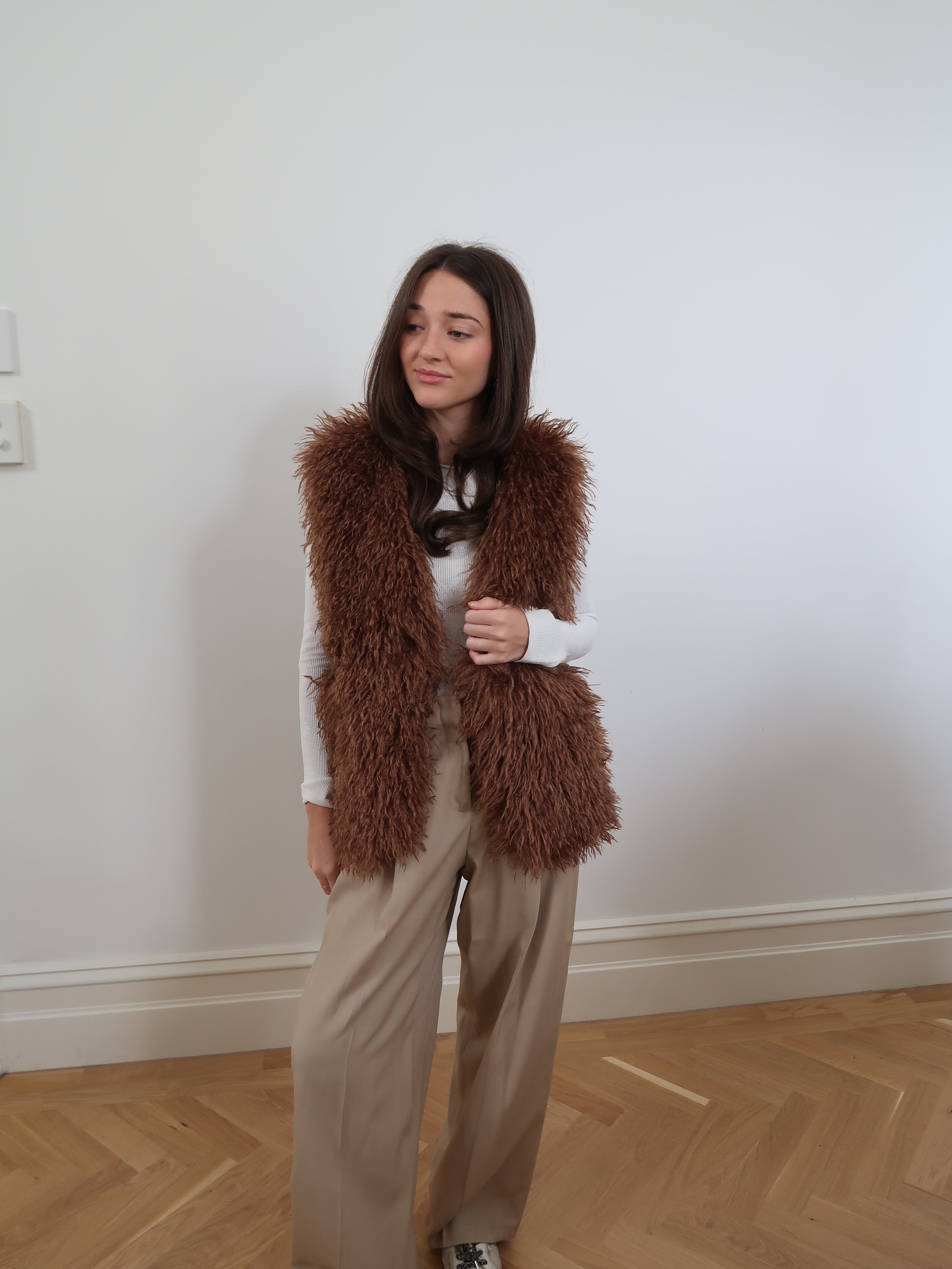 Faux Fur Oversized Vest - 67157