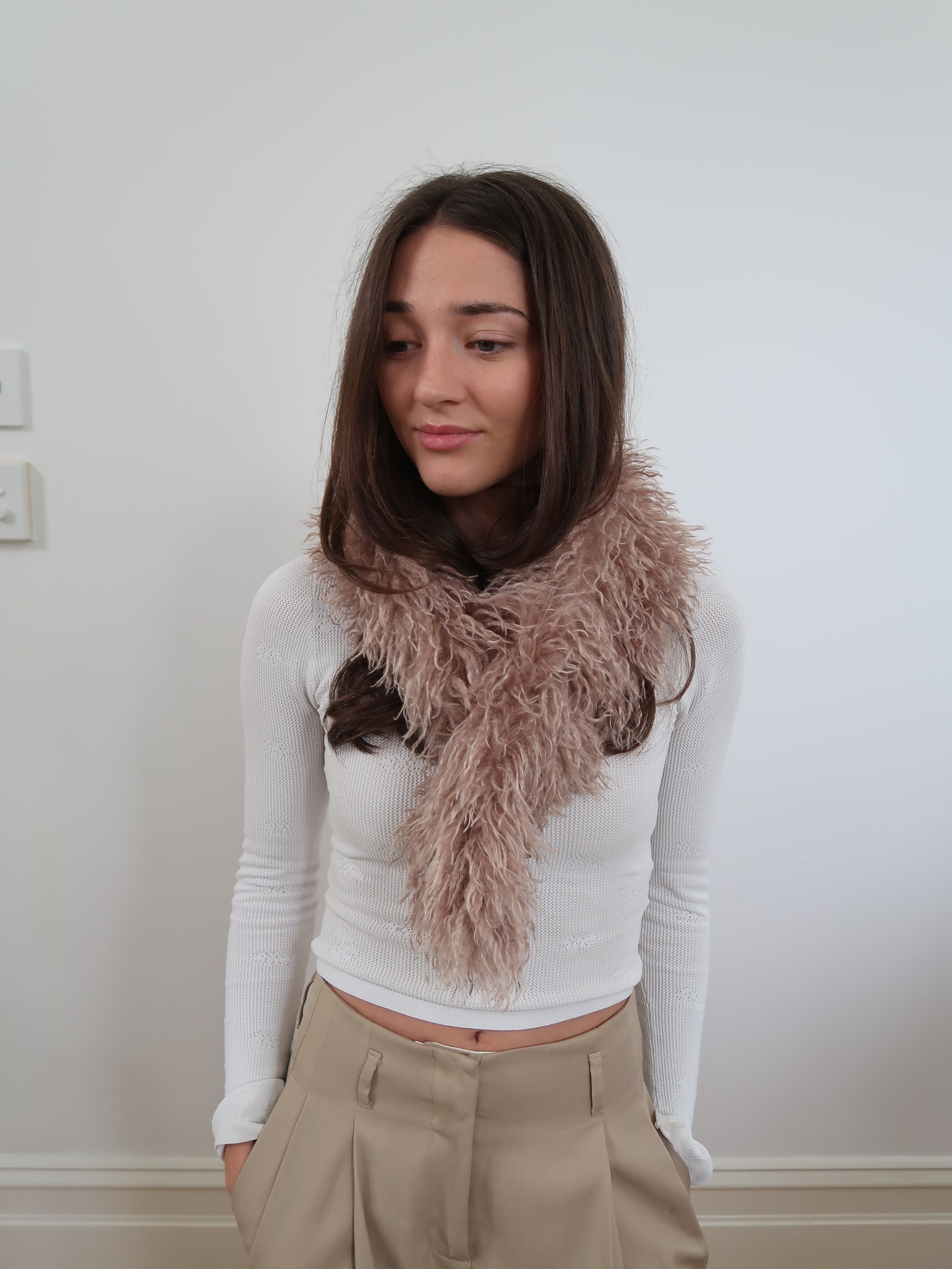Faux Fur Neck Warmer - Marron Clair 67161