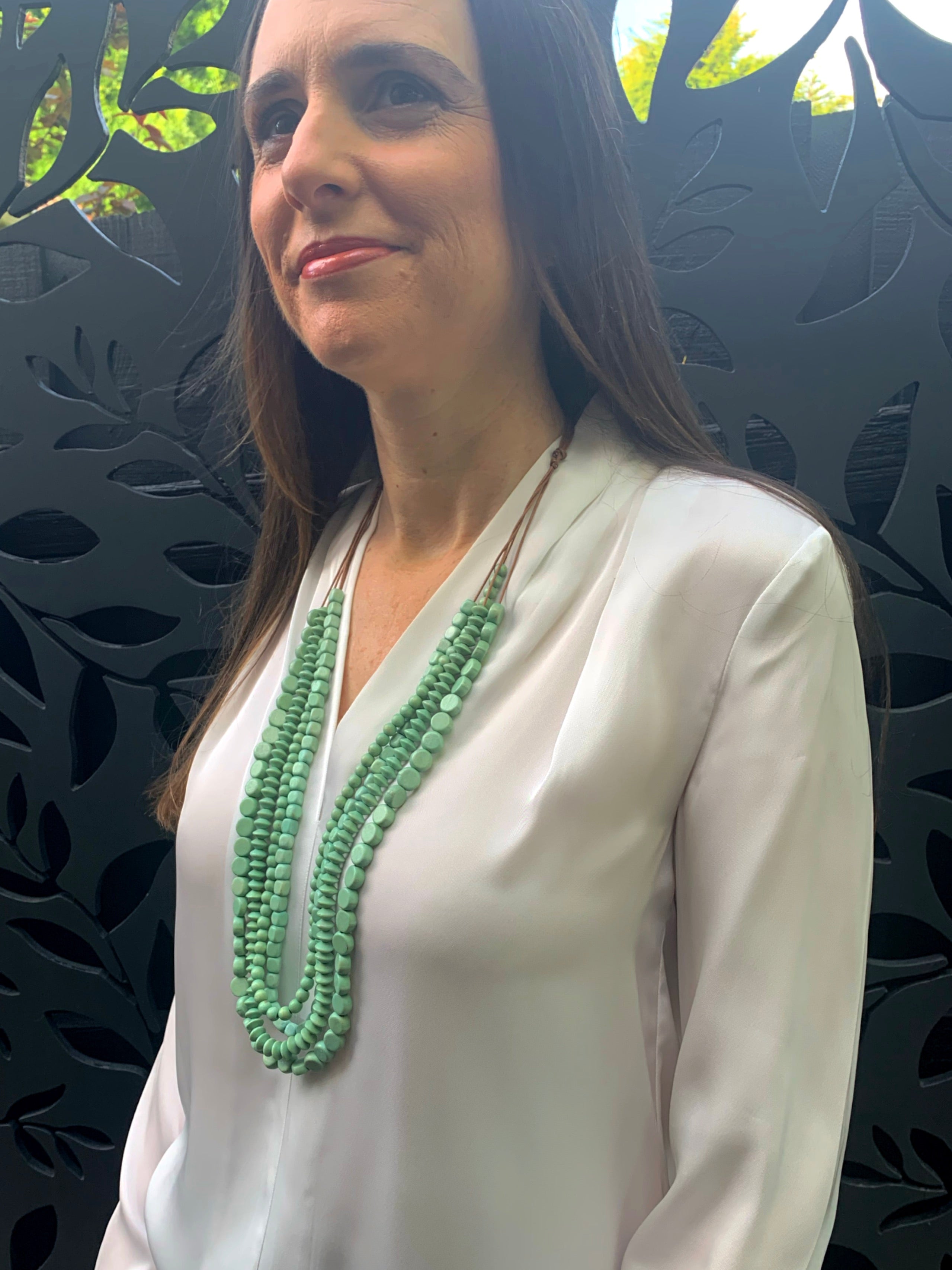 Multi-Layered Wooden Beads Necklace N6-5758