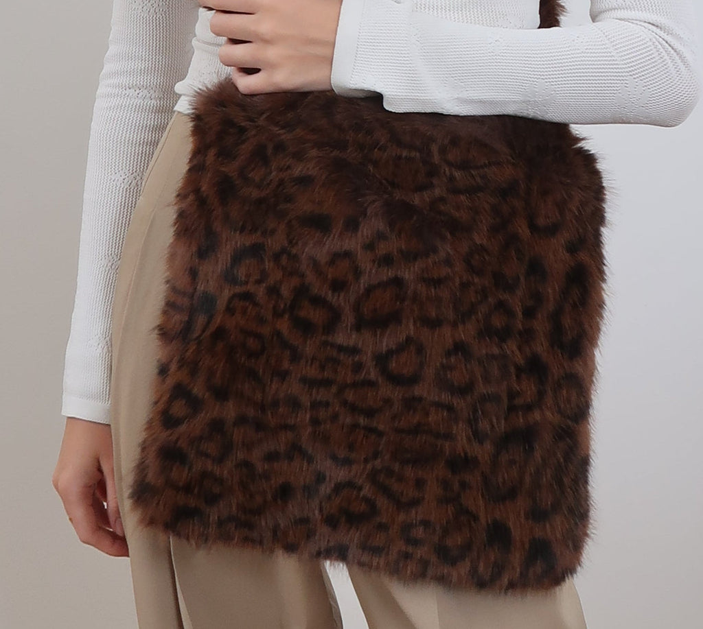 Faux Fur Leopard Bag - BG0264