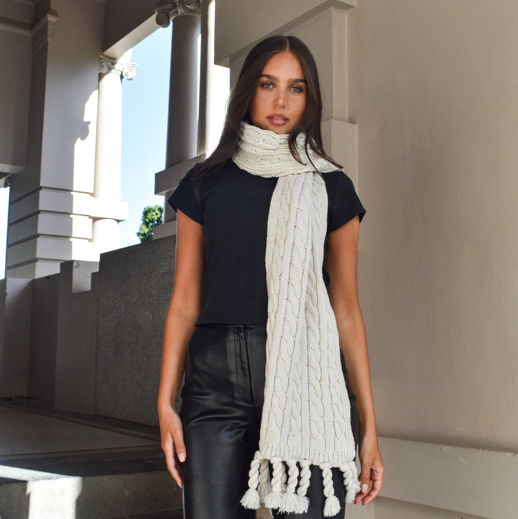 Knitted Plain Winter Scarf Narrow 332724