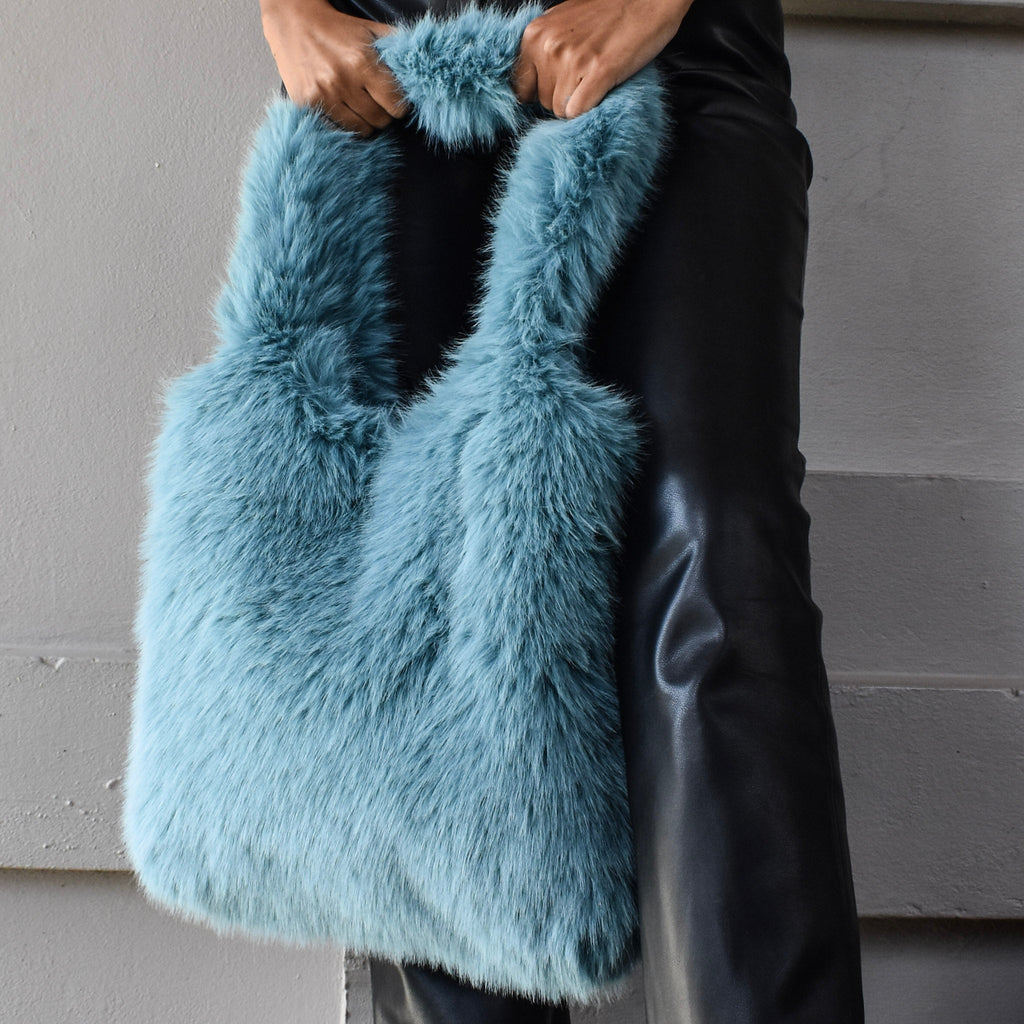 Faux Fur Tote Bag Plain BG2709