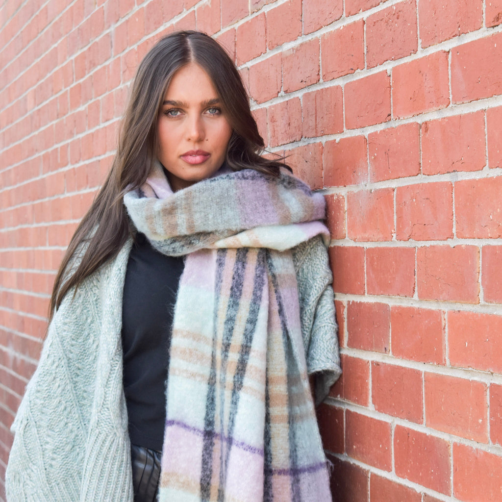 Thick Blanket Scarf Print - 332480