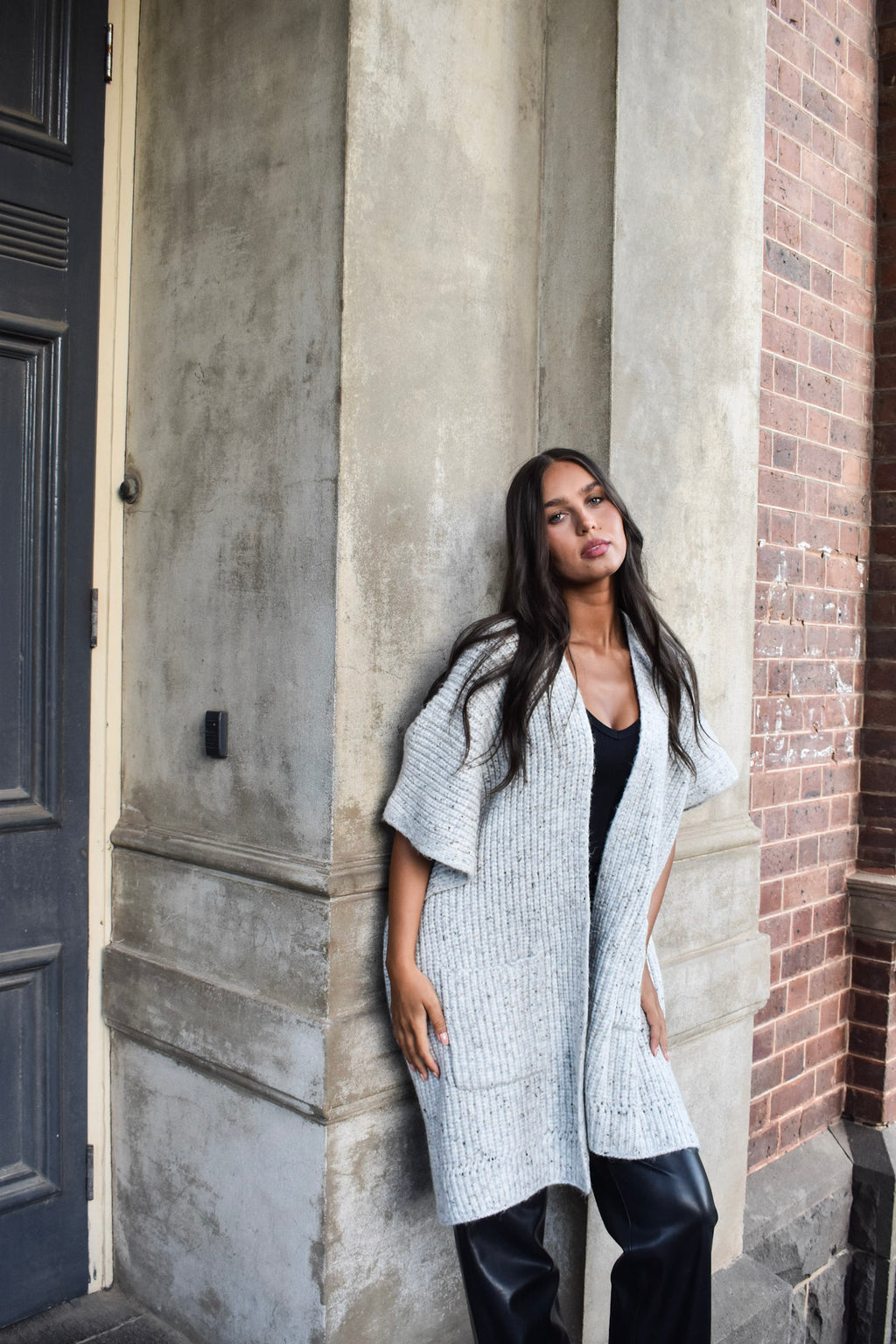 Knitted Cardigan with Pockets - TS-22100