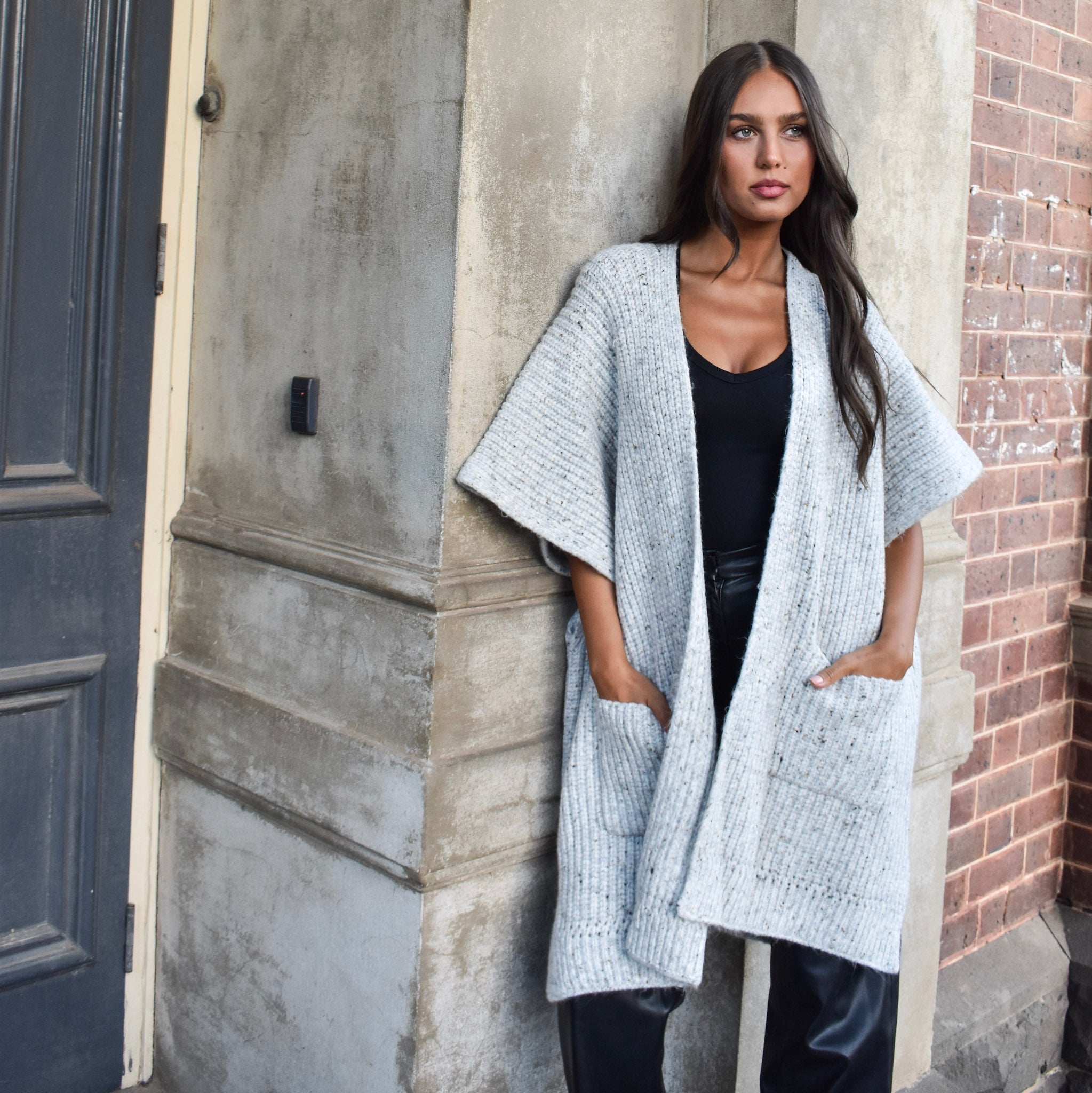 Knitted Cardigan with Pockets - TS22100