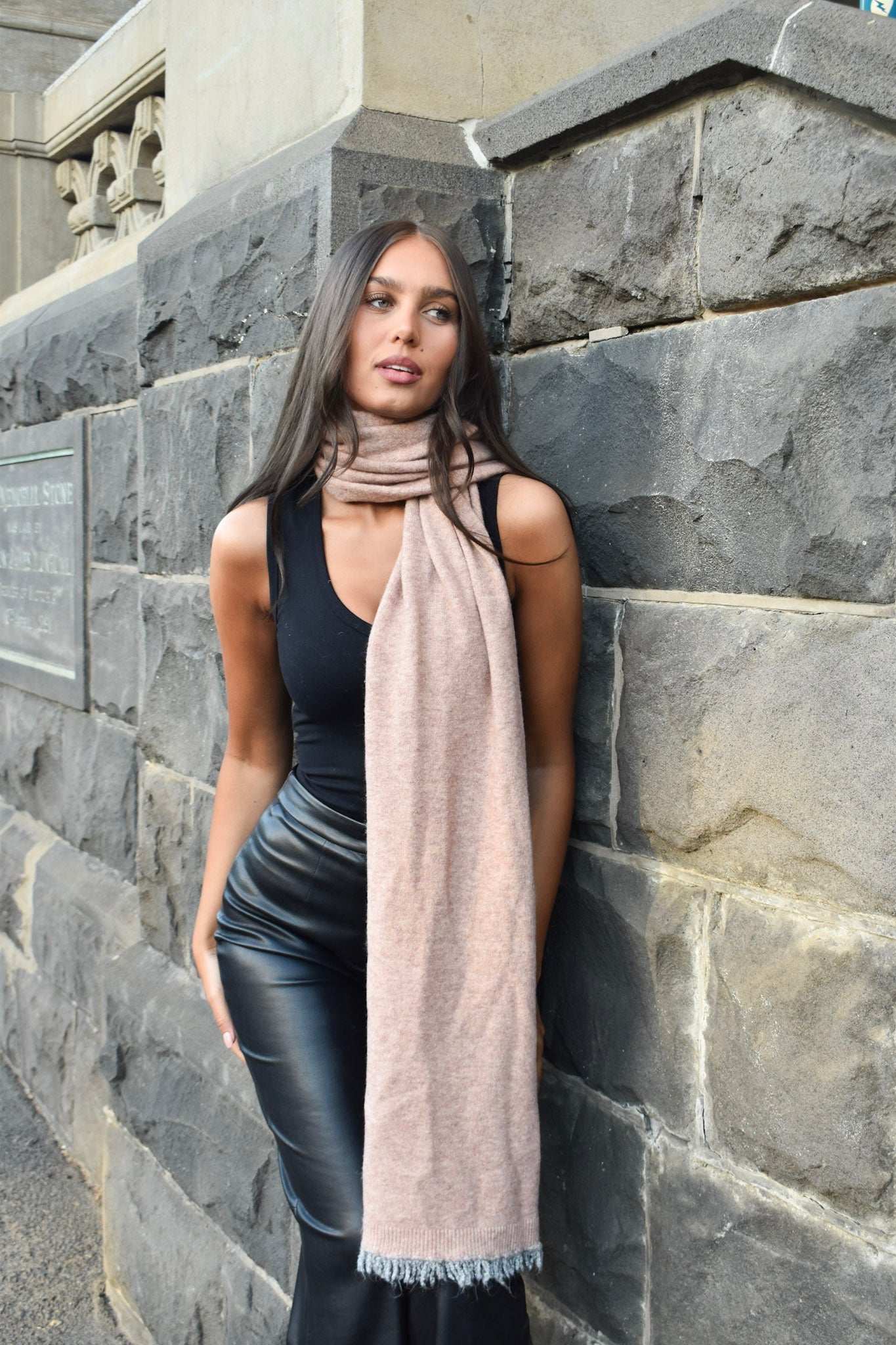 Wool Blend Scarf - TS-2420