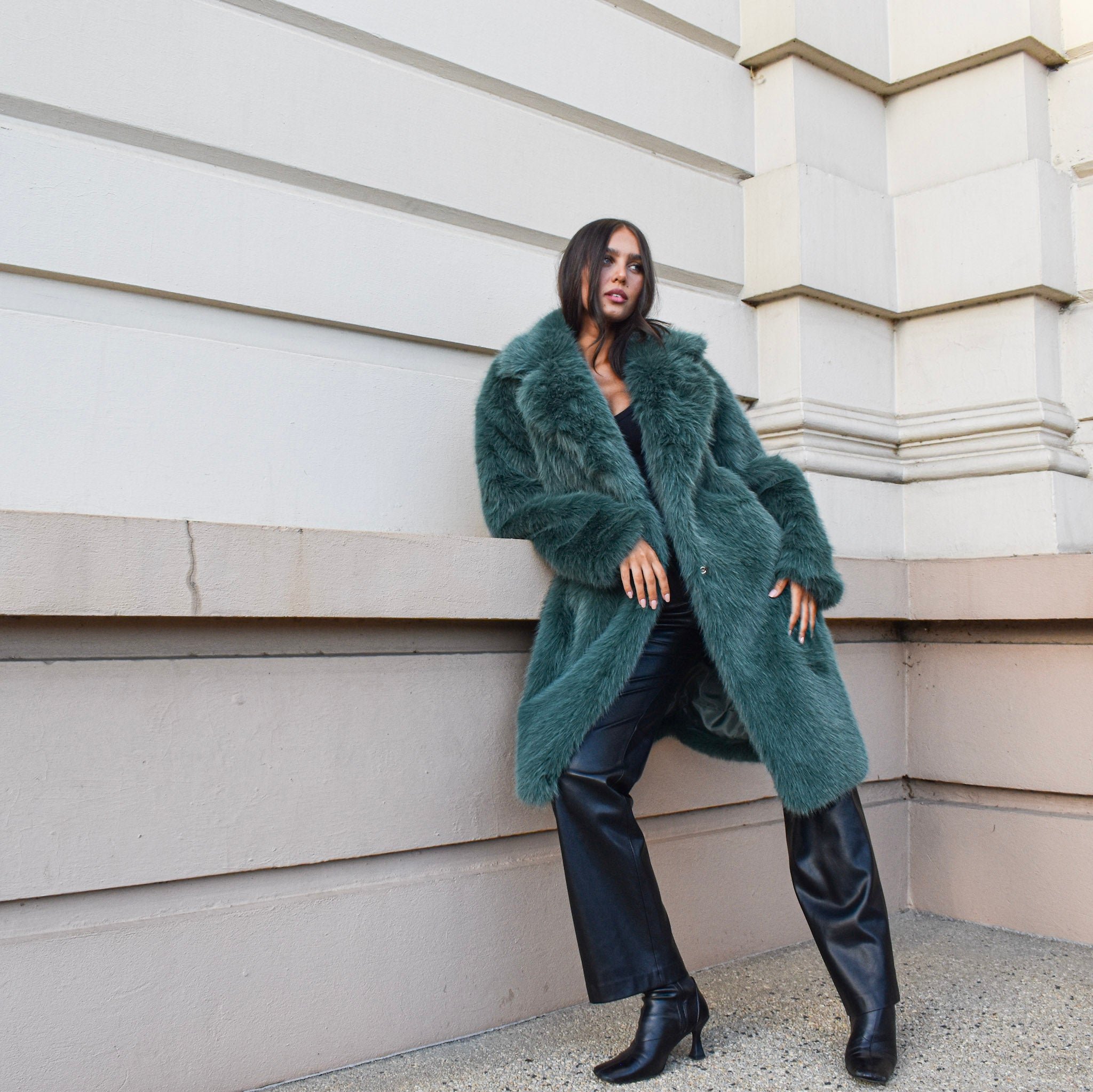 Faux Fur Long Coat KRE1176