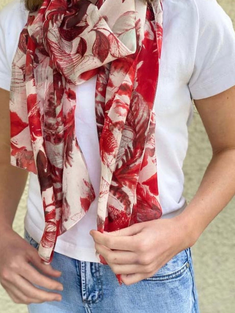 Silk Scarf - Softly Floral Scarf TS-1121/L