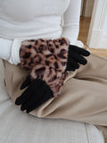 Faux 2 in One Glove Leopard GV1433