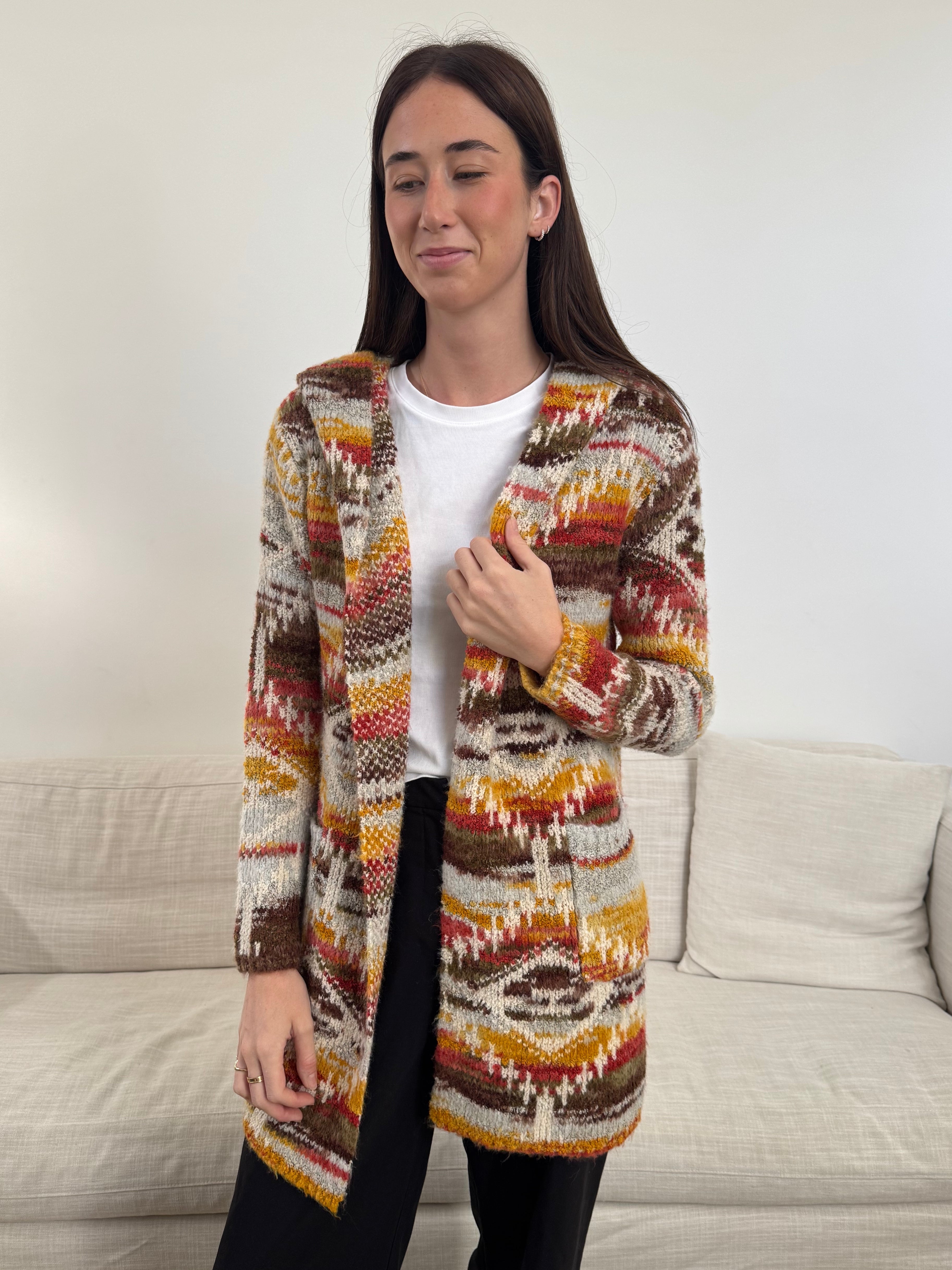 Knitted Cardigan - Maple Leaf 23179