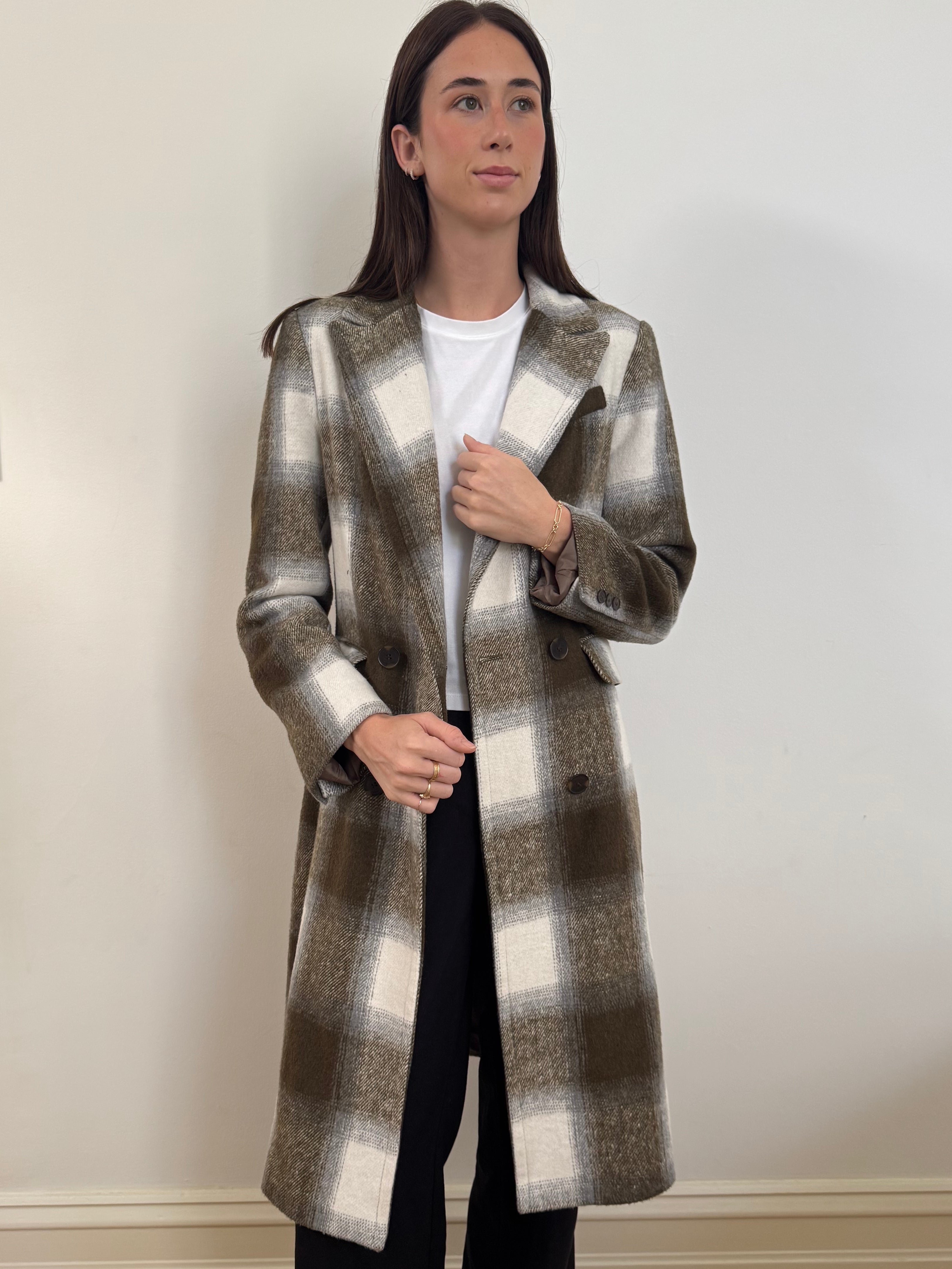 Checkers Trench Coat - LC2509