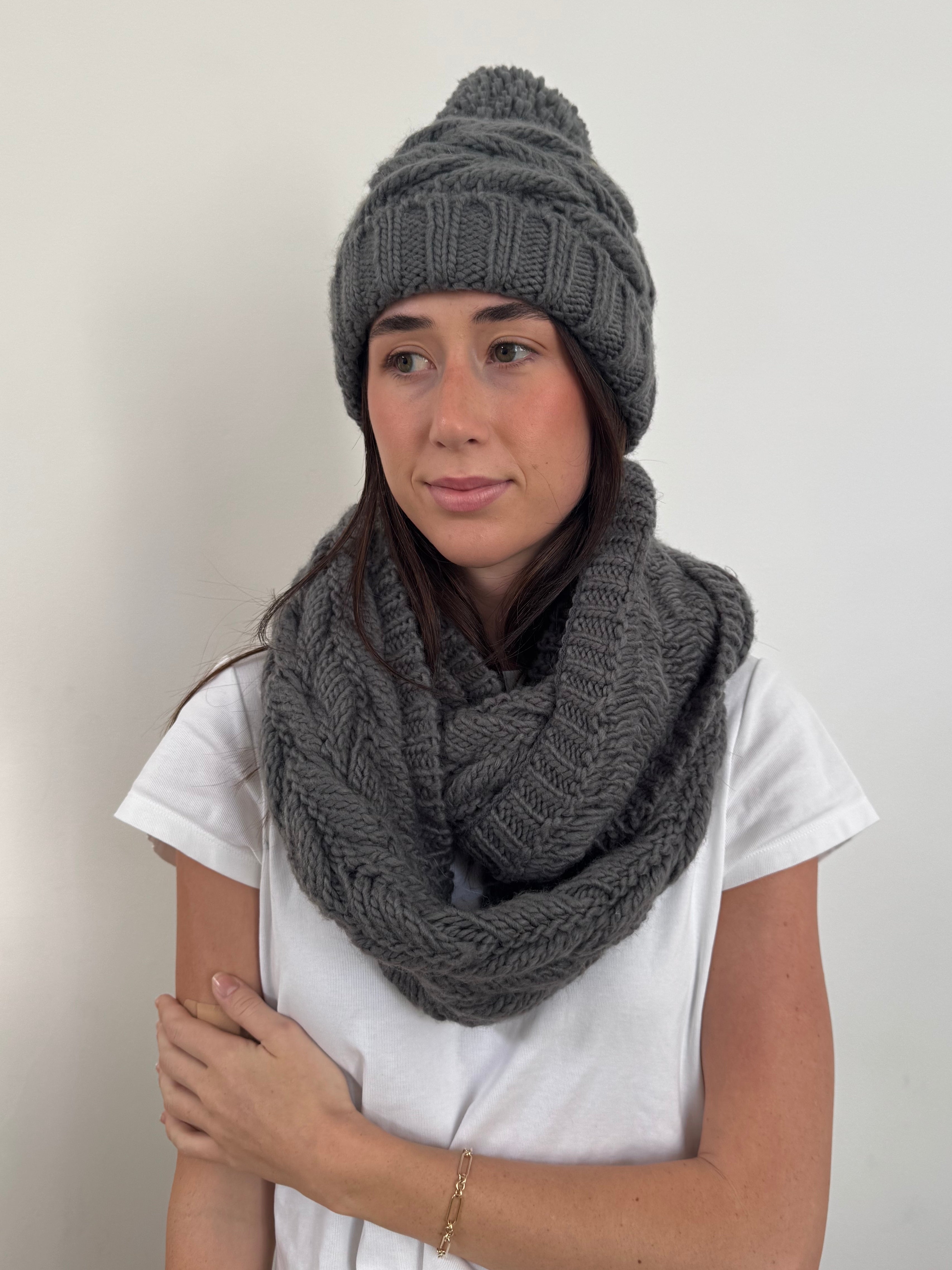 Cable Knit Snood Chunky - Scarf LWK25066