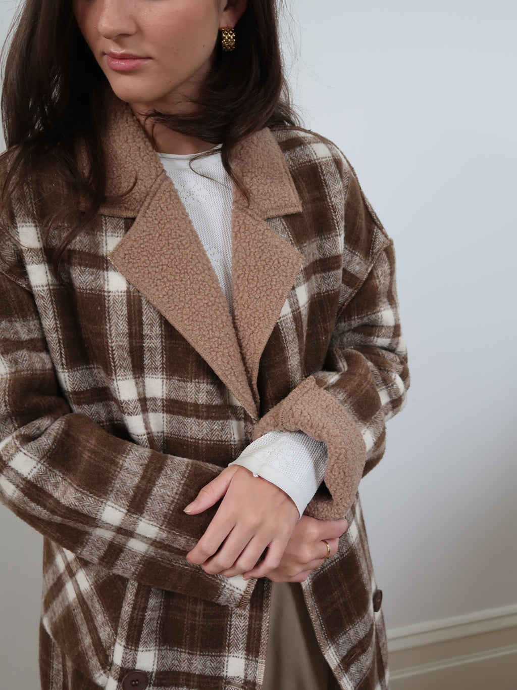 Long Polyester Coat - CAMEL JY3647