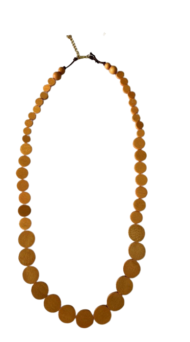 Classic Plain Wooden Bead Necklace N6-6316