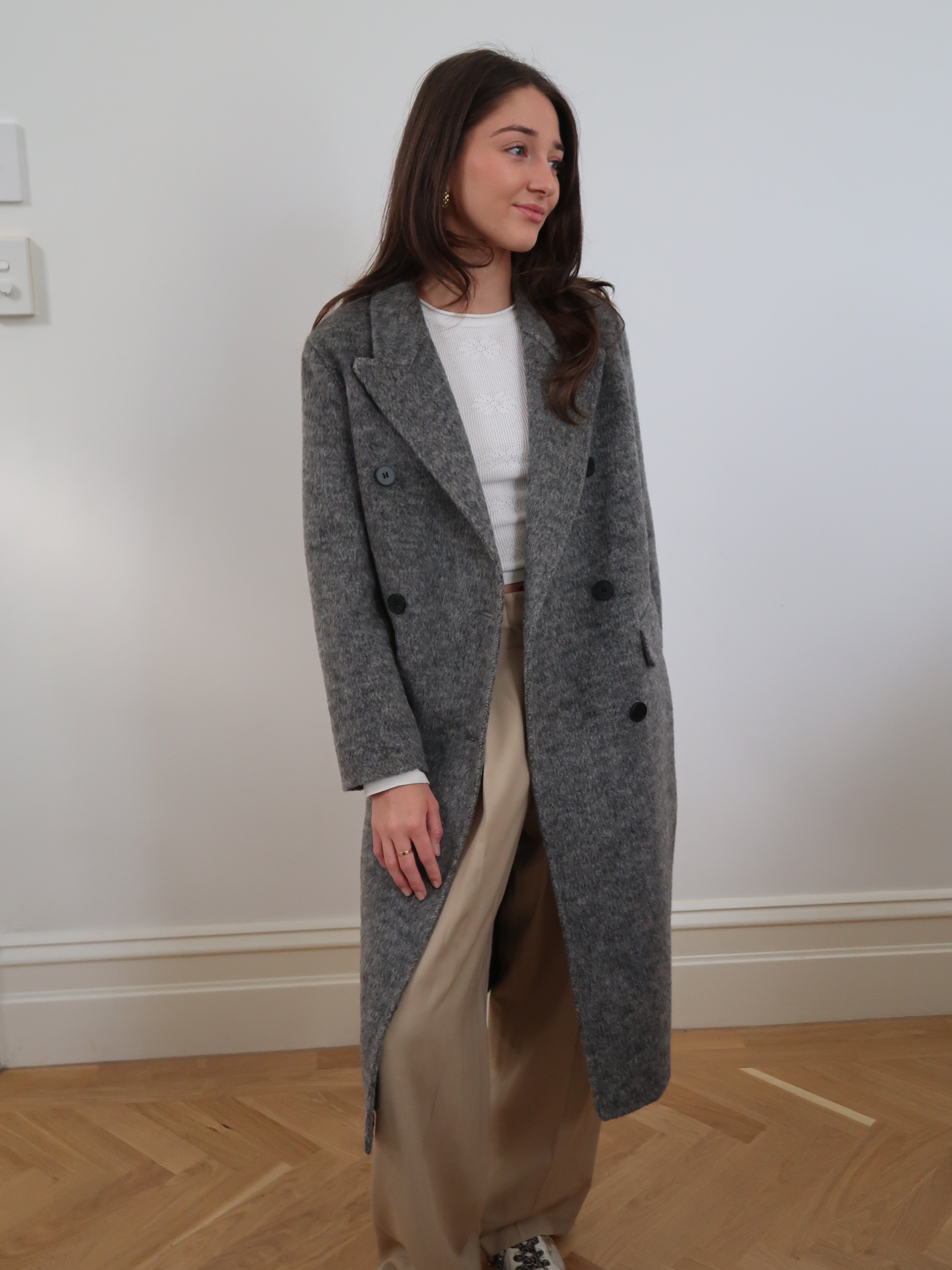 Grey Trench Coat SM011