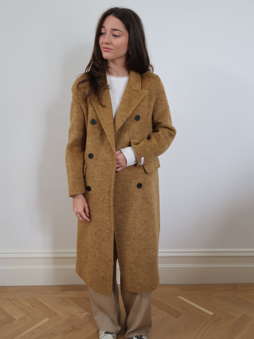 Wool Trench Coat - Mustard SM011