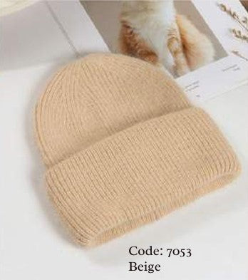 Wool Blend Soft Beanie 7053
