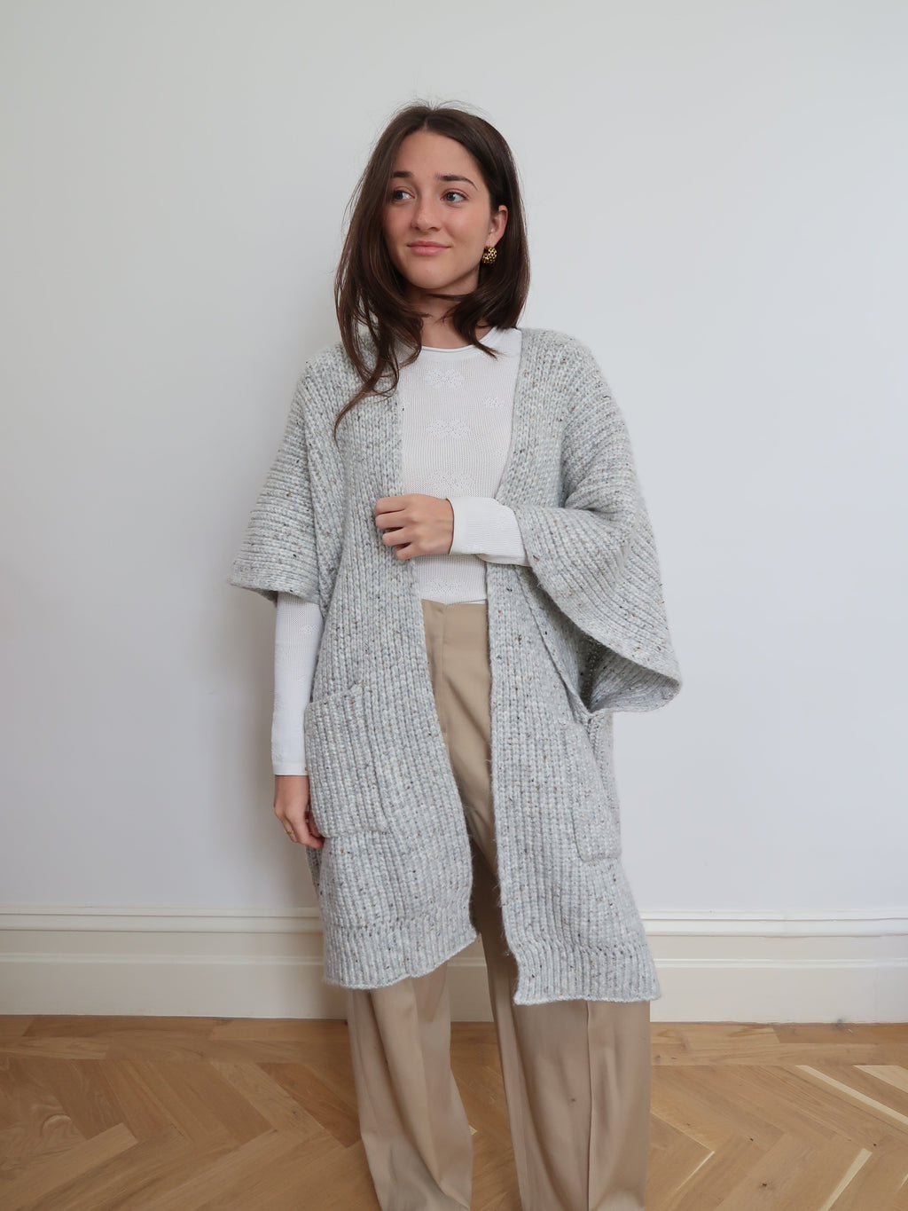 Knitted Cardigan with Pockets - TS-22100