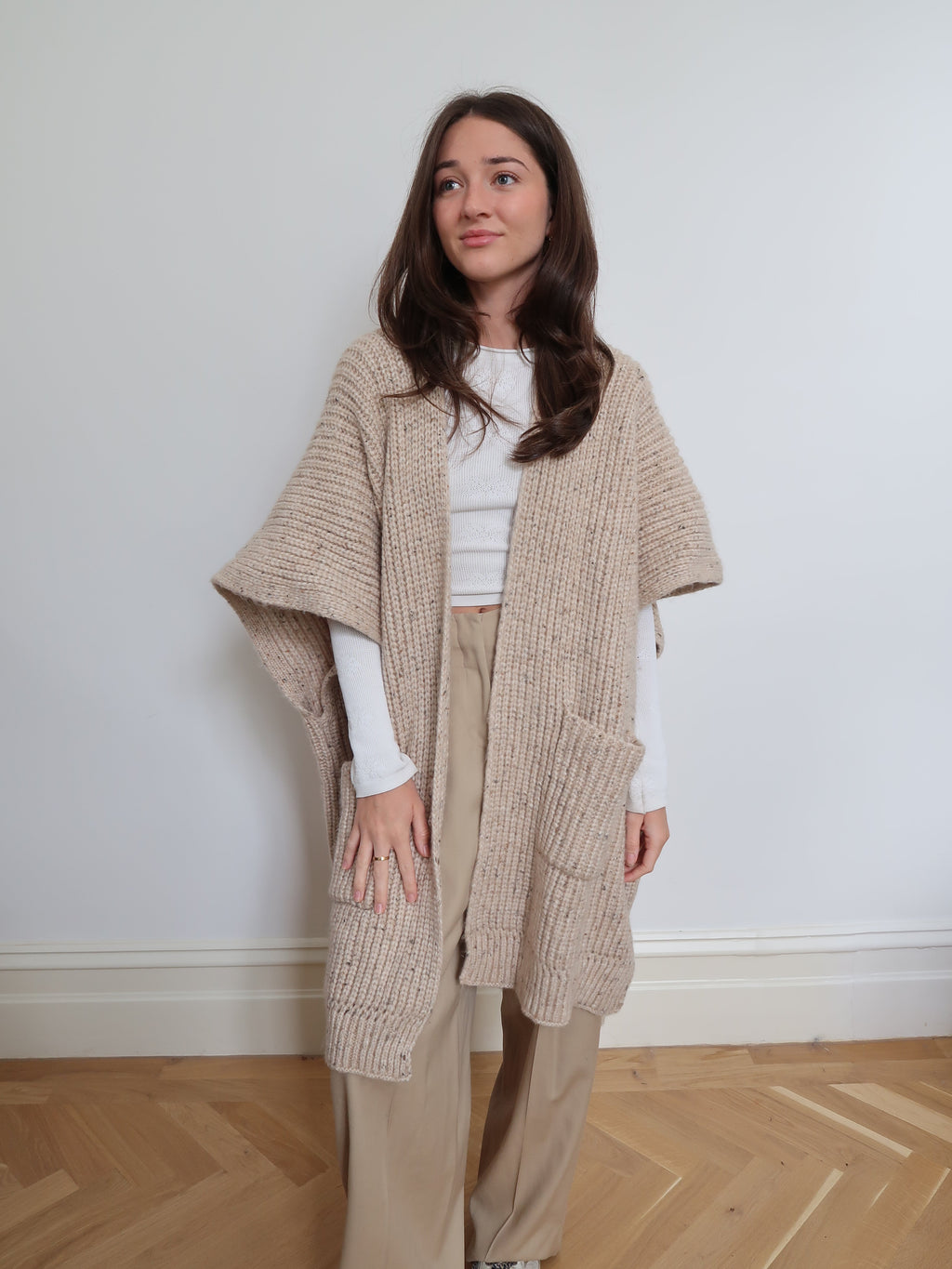 Knitted Cardigan with Pockets - TS-22100