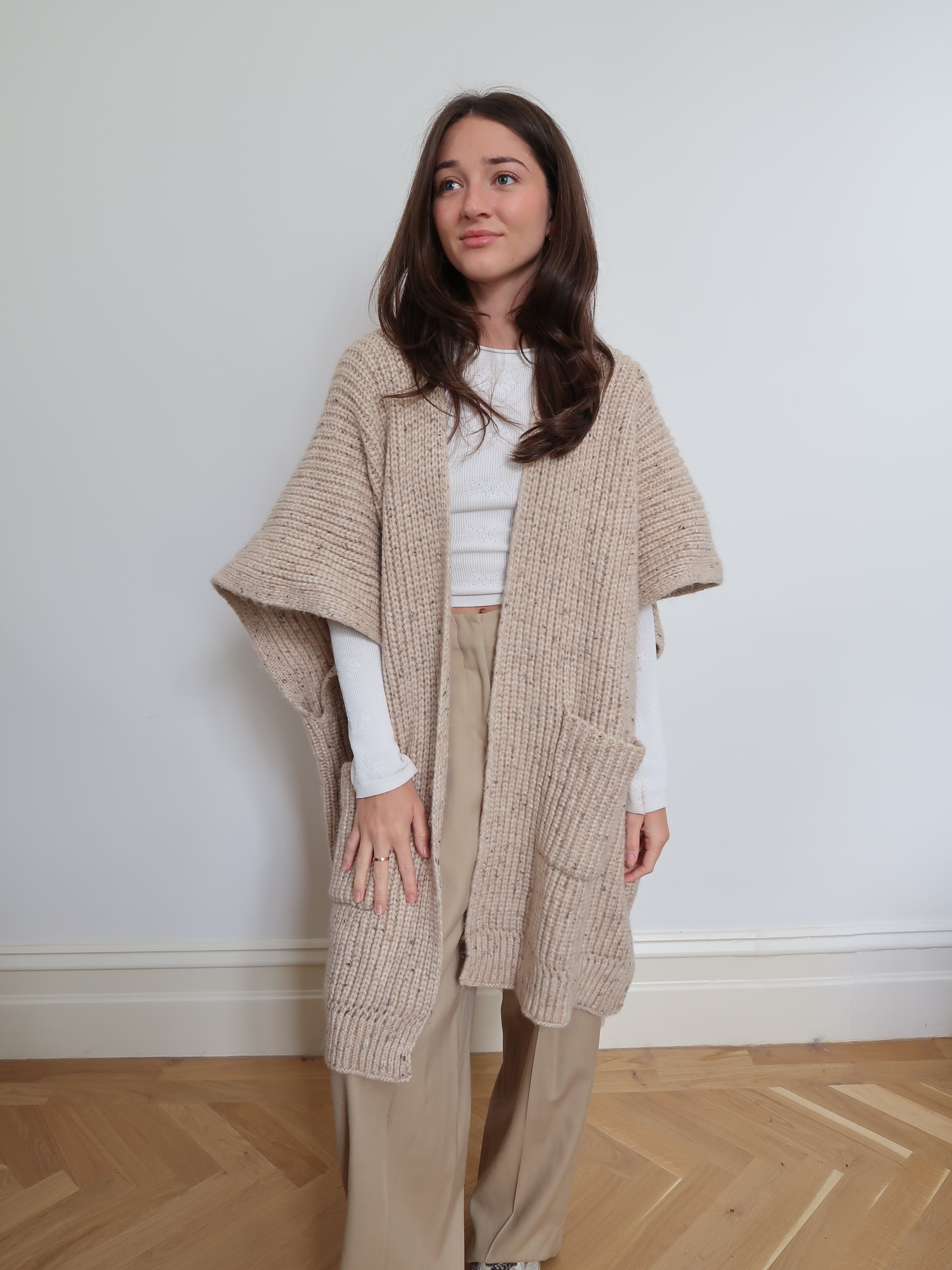 Knitted Cardigan with Pockets - TS-22100