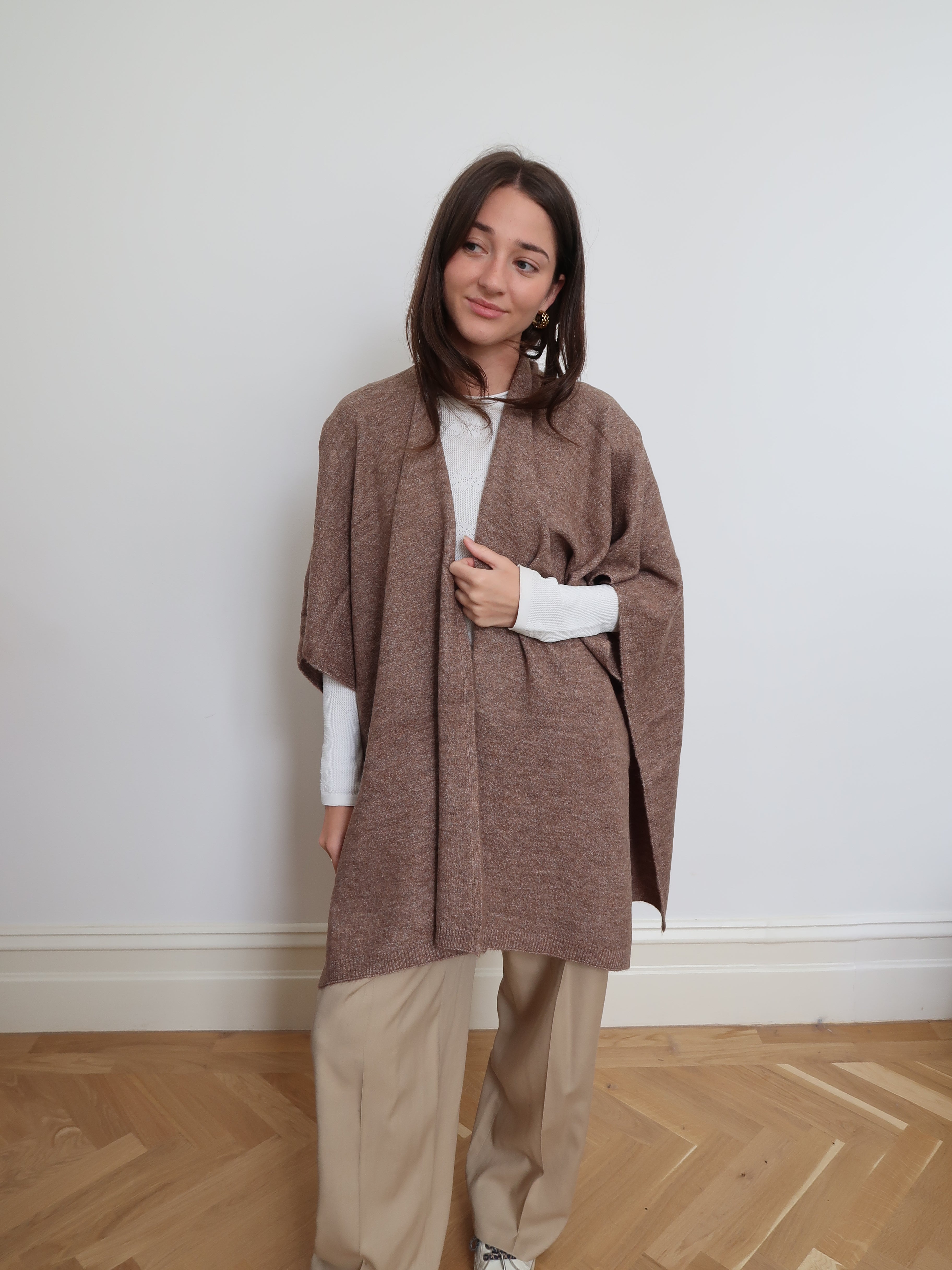 Long Line Wrap Poncho Style - TS2356