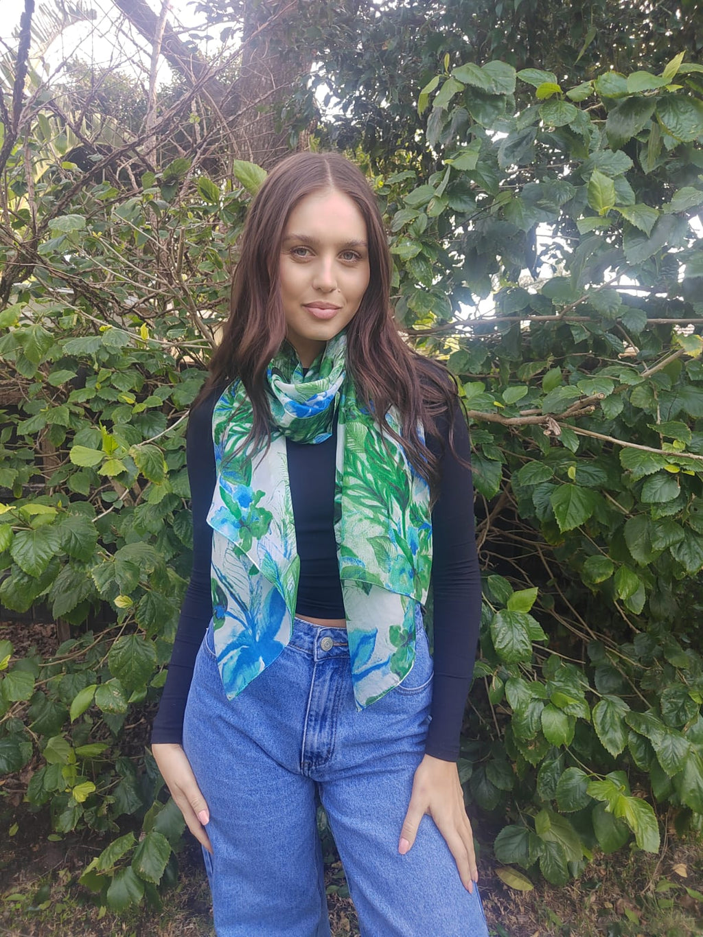 Silk Scarf - Softly Floral Scarf TS-1121/L