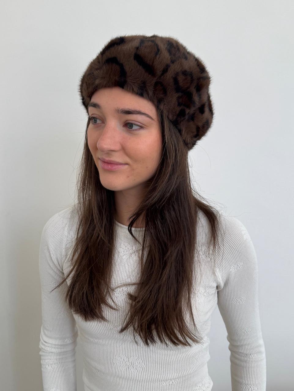 Faux Fur Beret - 7502