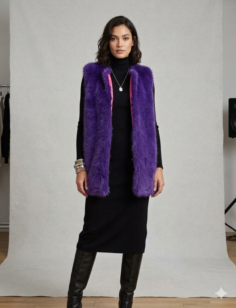 Palme Faux Fur Vest - 65474