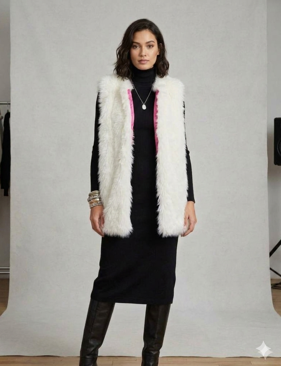 Palme Faux Fur Vest - 65474