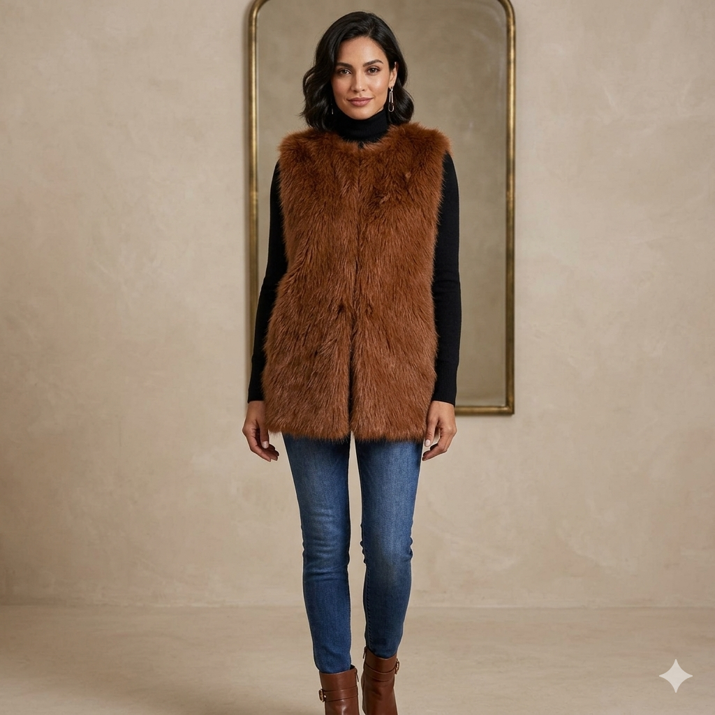 Palme Faux Fur Vest - 65474