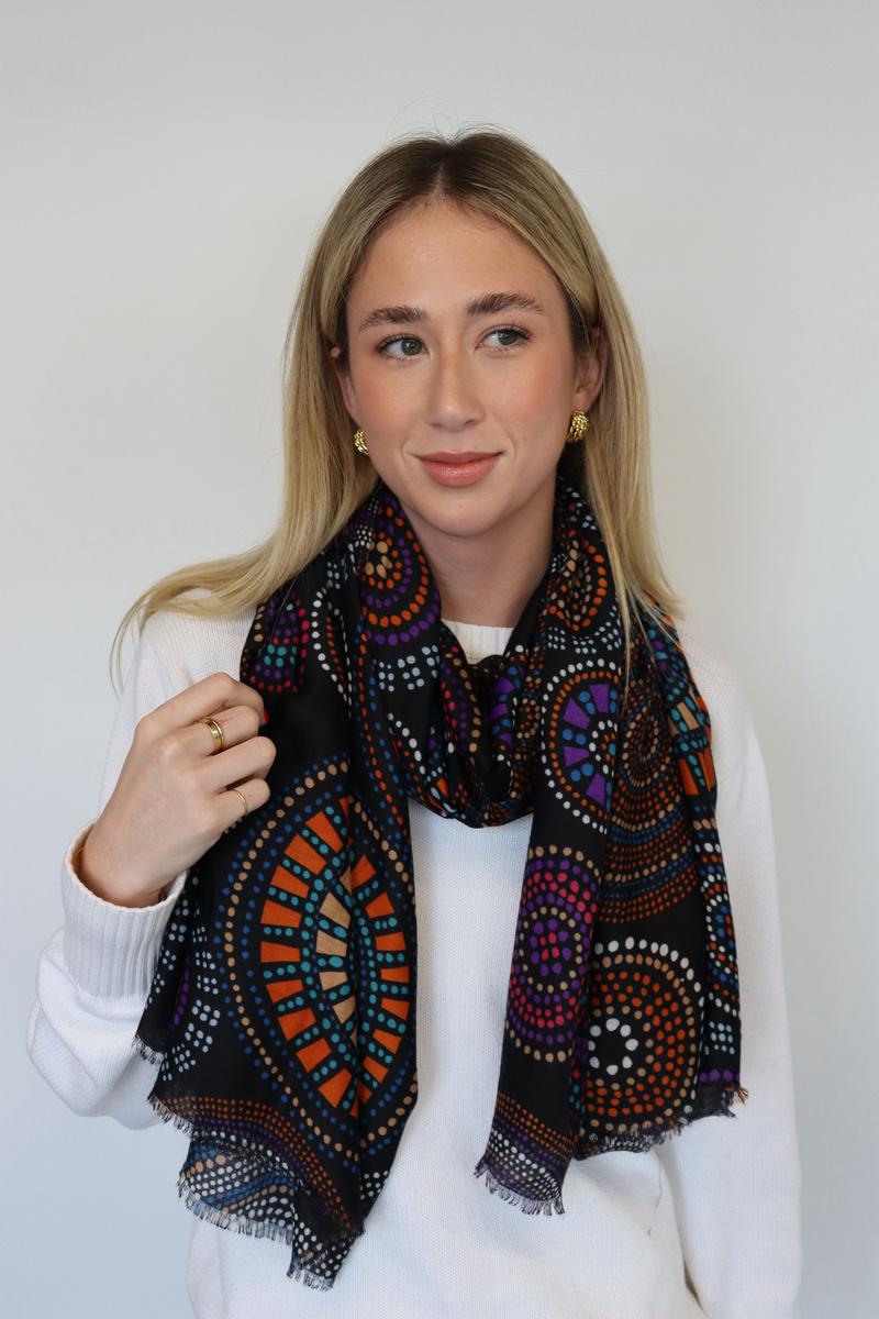 Aboriginal Printed Inspired Winter Scarf - 542973
