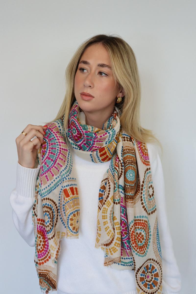 Aboriginal Printed Inspired Winter Scarf - 542973