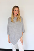 Simple Cable Knit Classic Poncho - 332373