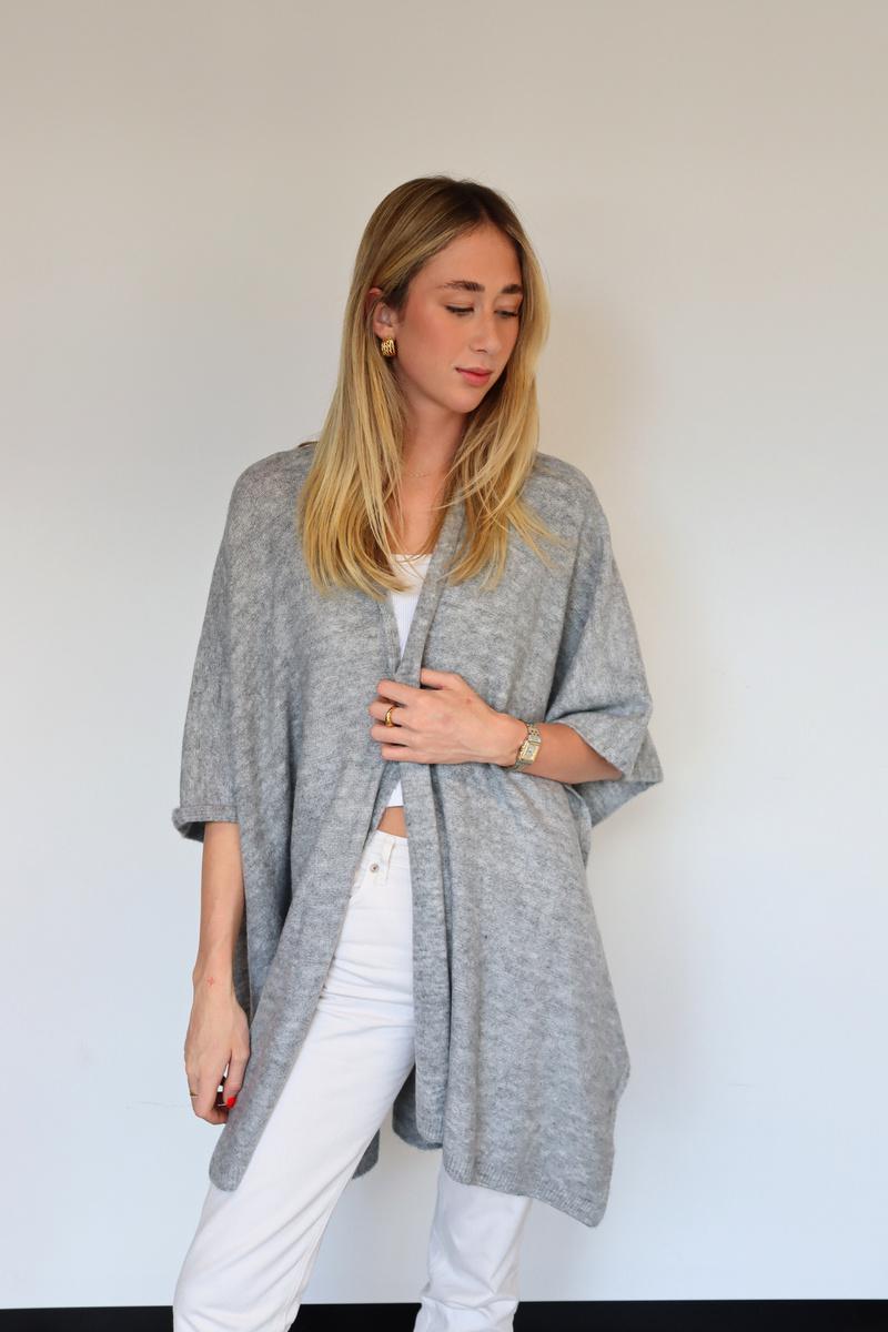 Long Line Wrap Poncho Style - TS2356