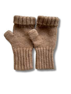Thick Fingerless Knitted Mittens GLO13