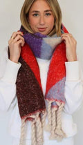 Soft Blanket Scarf with Tassels - 332390
