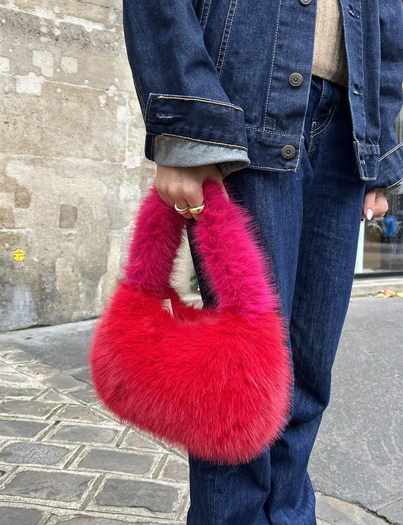 Palme Faux Fur Handbag - 65476
