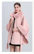 Faux Fur Belted Cape - JW003