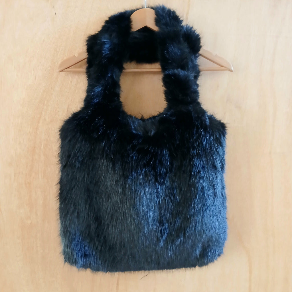 Faux Fur Tote Bag Plain BG2709
