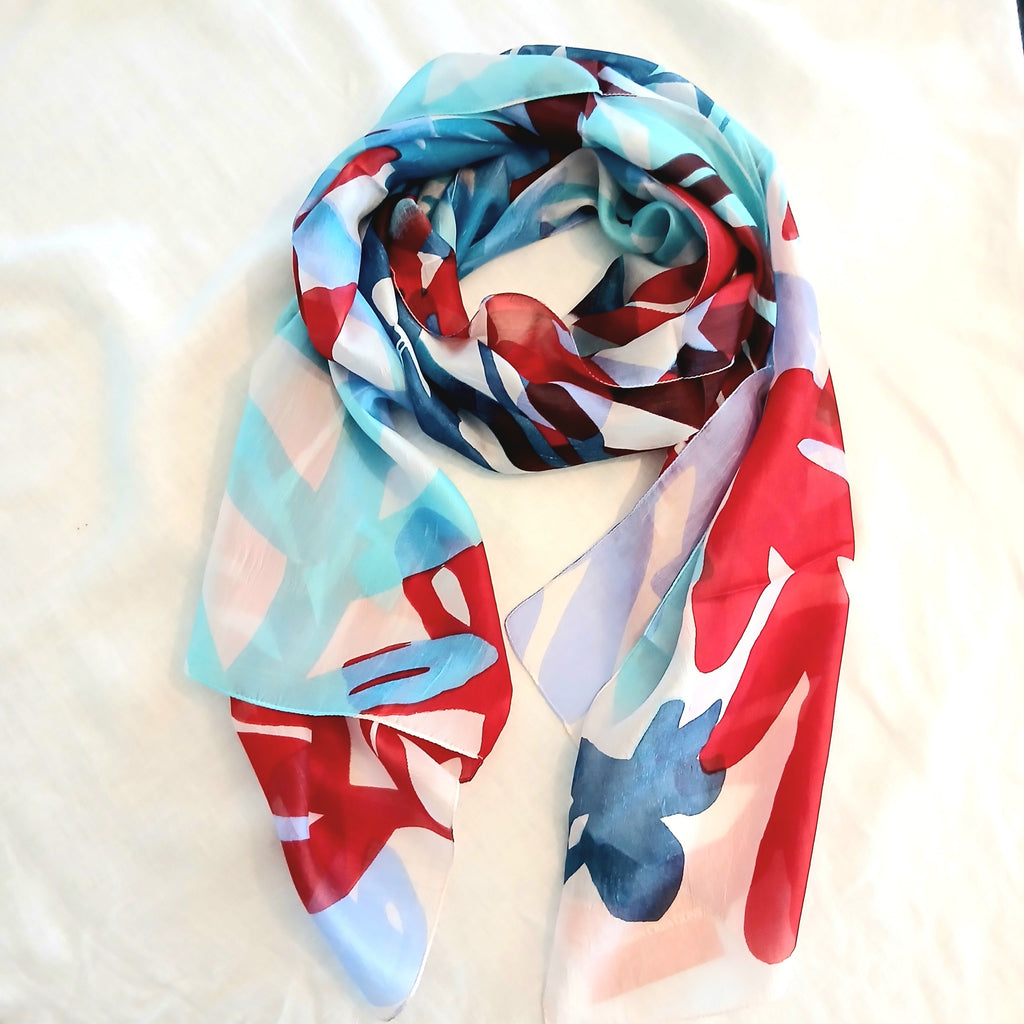 Silk Scarf - Maroon ZS-1018/L