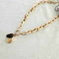 Golden Chain Necklace and Dangling Pendants 22-1020n