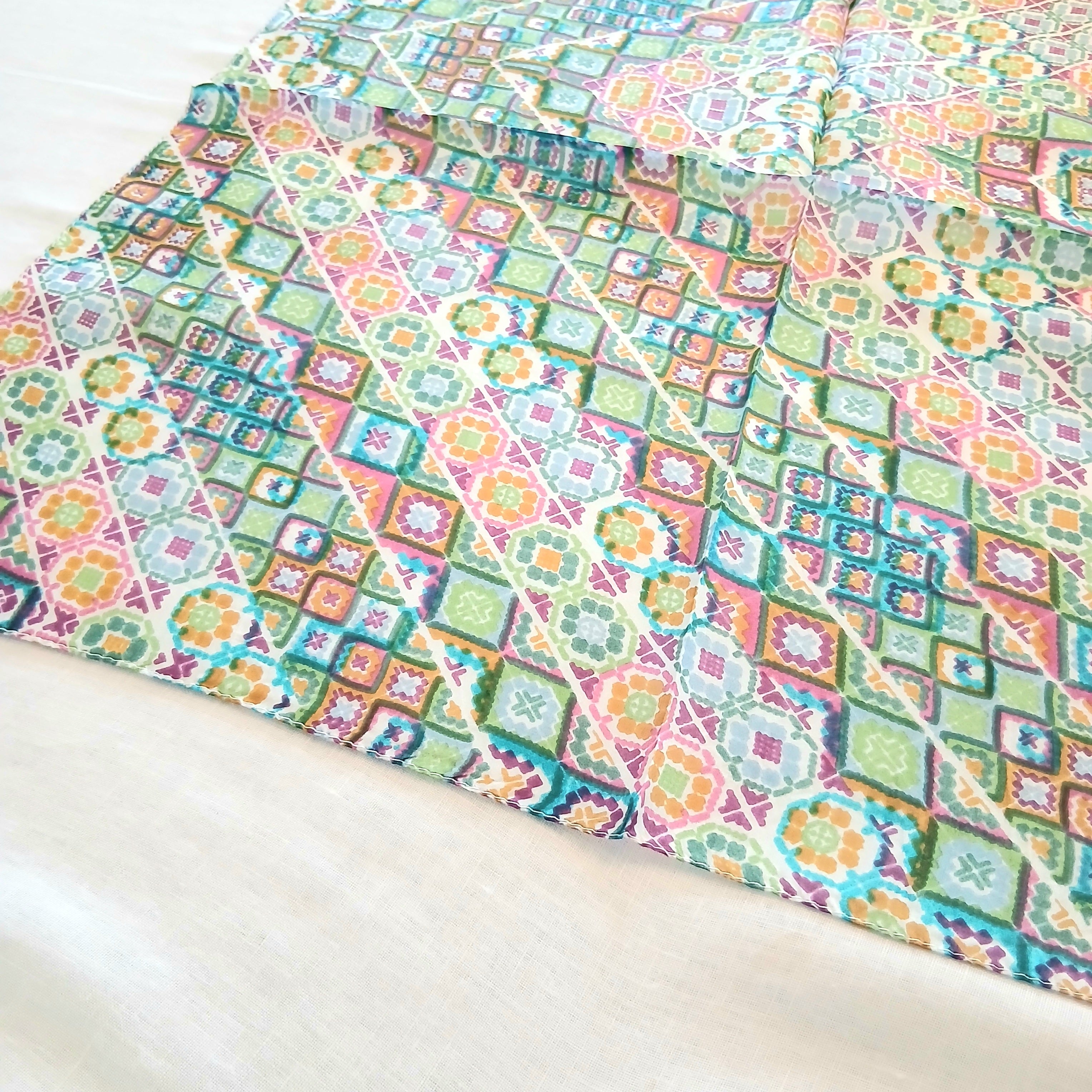 Pure Silk Scarf Geometrical Art ZS-1030/L