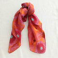 Silk Scarf - Orange and Red Necktie WS-1067